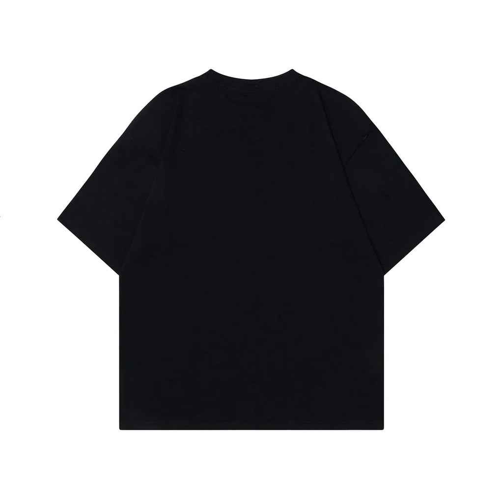 Men's loose-fit pure cotton short-sleeved t-shirt in black and melange grey colour options