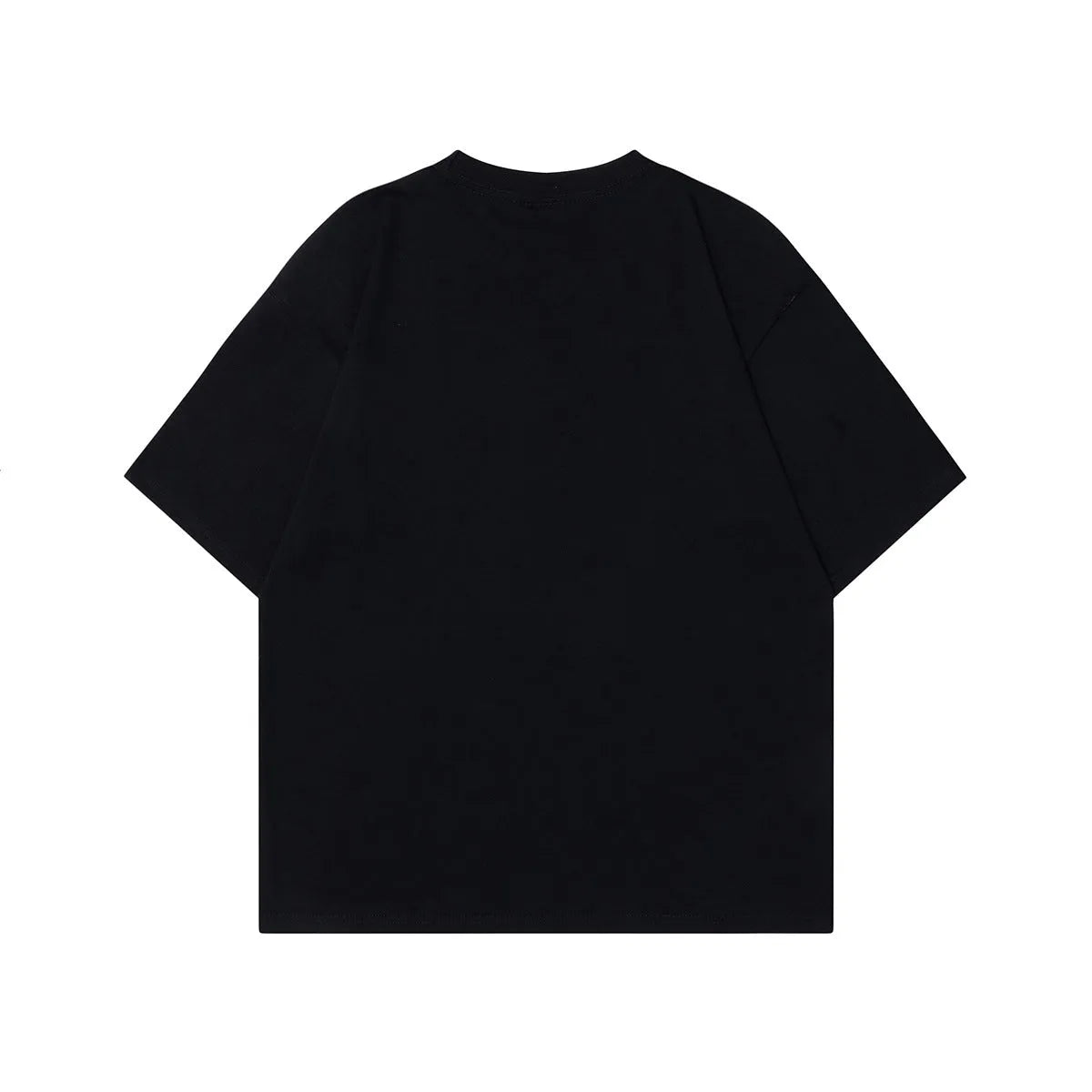 Men's loose-fit pure cotton short-sleeved t-shirt in black and melange grey colour options