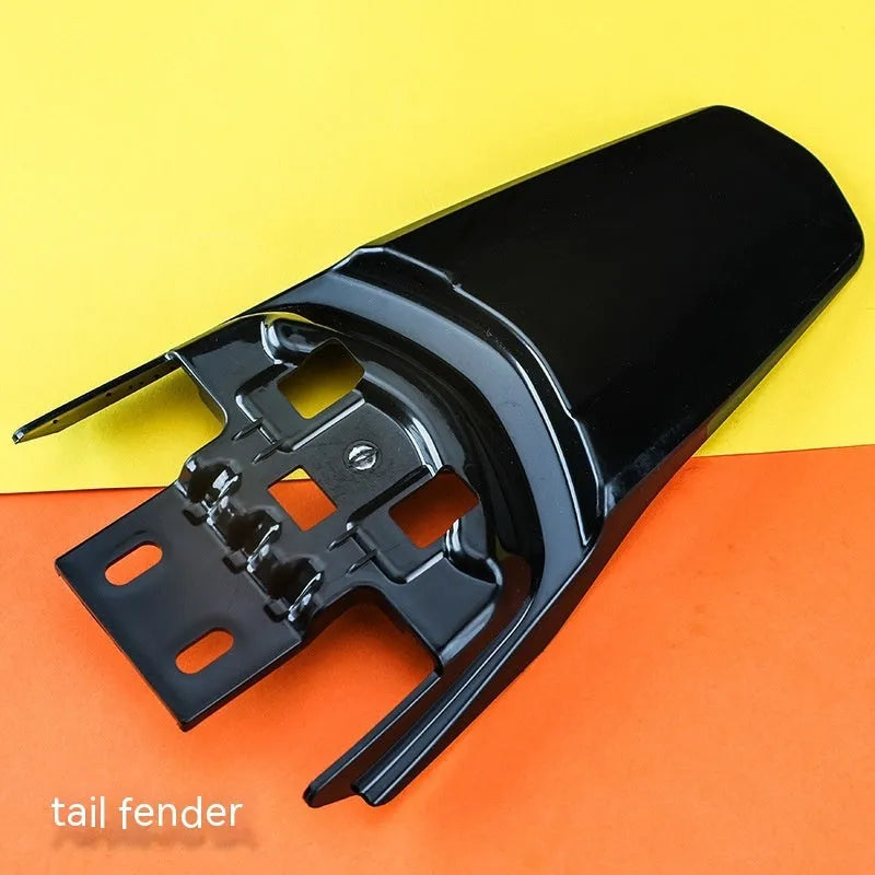 Carbon fibre rear mudguard and inner plate for a Light Bee electric off-road bicycle.