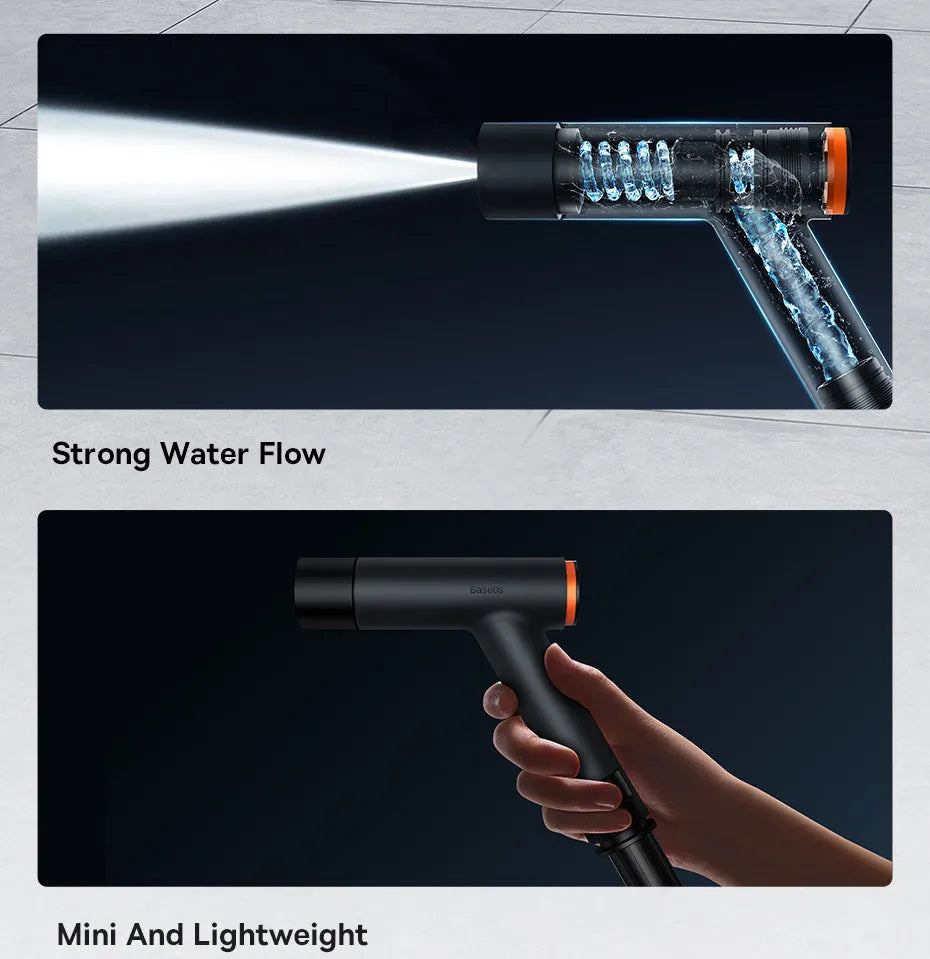 GF3 car washing gun with universal joint, ABS body, and telescopic TPE water pipe