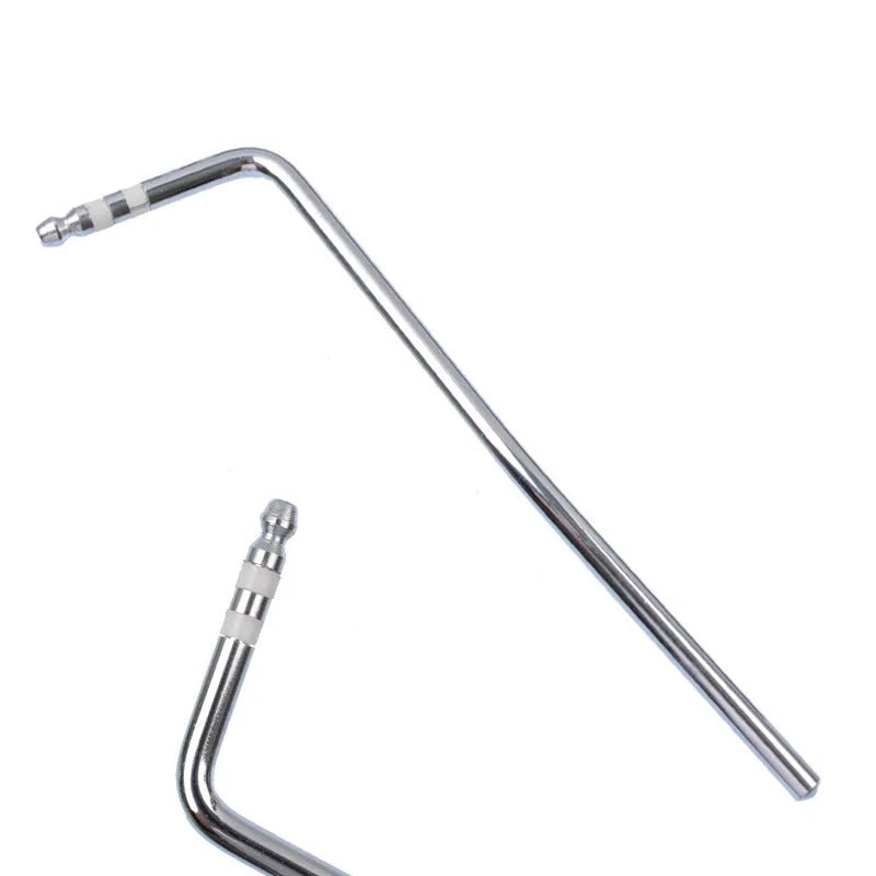 Guitar tremolo bar replacement arm in gold, silver, black, and blue chrome finishes.