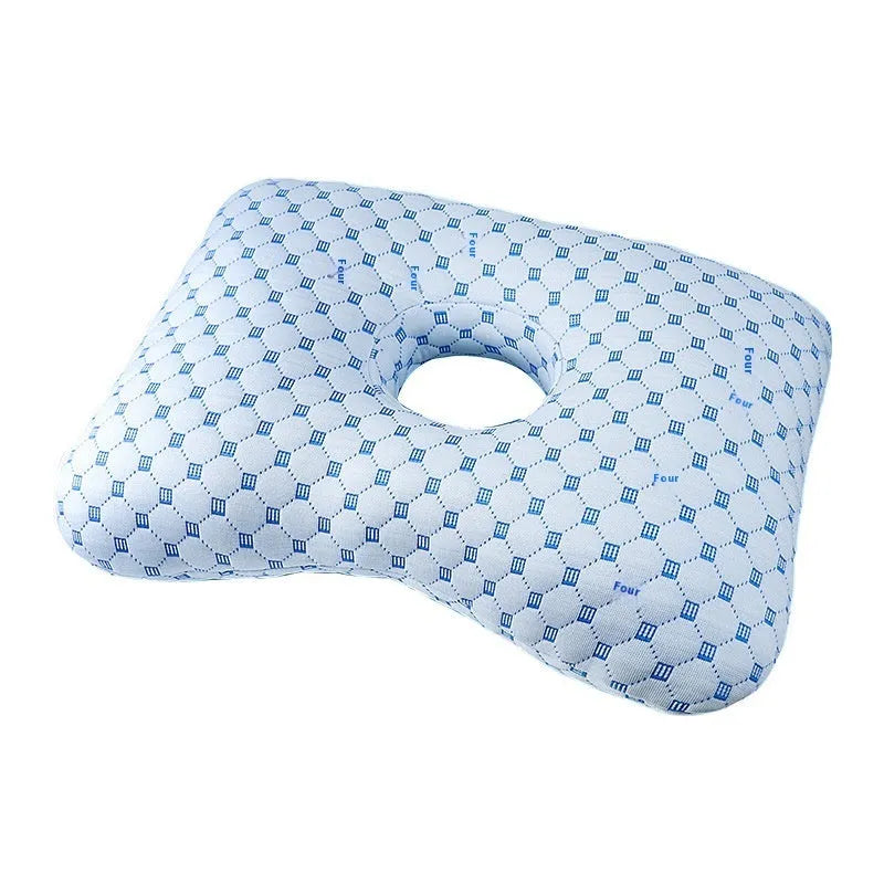 Single hole ear pillow for beauty salon treatments in grey colour