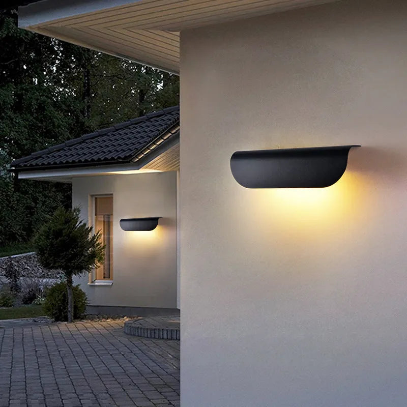 Waterproof outdoor wall lamp 300 x 80 x 60 mm, 10W, sand black or sand white, for villa door head