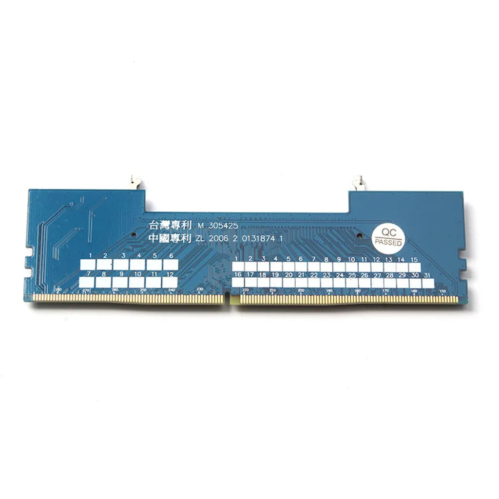 DDR4 laptop to desktop memory adapter card with electrostatic bag for testing laptop memory on desktop systems