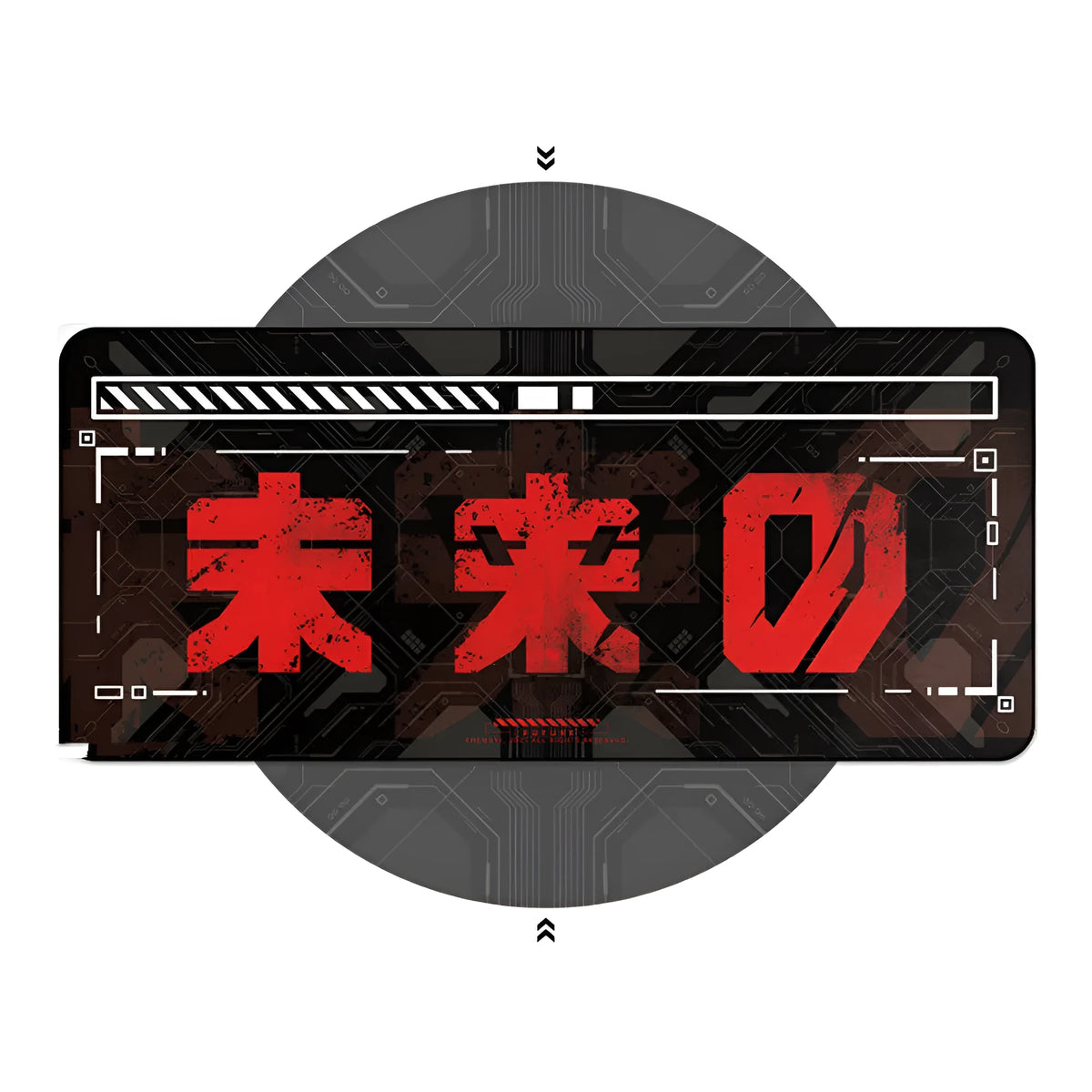 Black and red futuristic gaming mouse pad, 900x400x4mm or 800x300x4mm, waterproof eraser cloth with stitched seams.