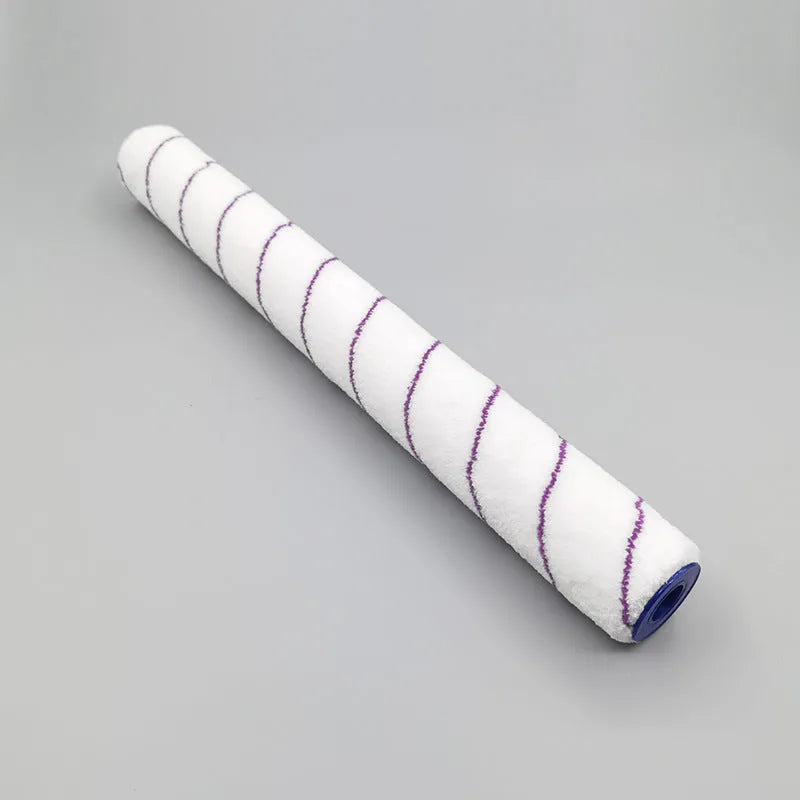 18-inch paint roller with three brush head types: short, medium, and long hair textures for wall painting