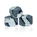 Two camouflage pattern silicone facial exercise balls for jaw training and masseter workouts