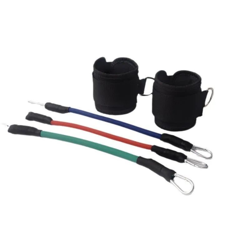 Black leg taekwondo training pull rope set for explosive force resistance conditioning
