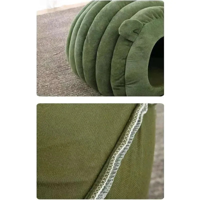 38x42x33cm pet bed basket for cats and small dogs, available in Brown, Gray, Green, and White