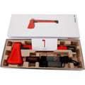 Red plastic home fitness axe muscle trainer equipment for functional conditioning workouts