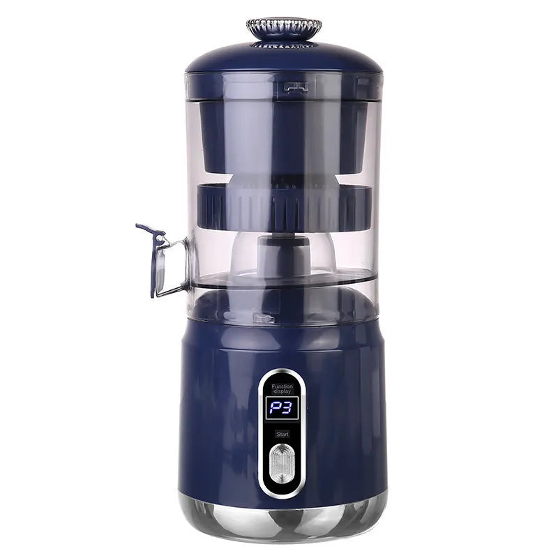 Portable electric juicer with 600ml capacity, ABS body, and slag juice separation in beige, blue, or green