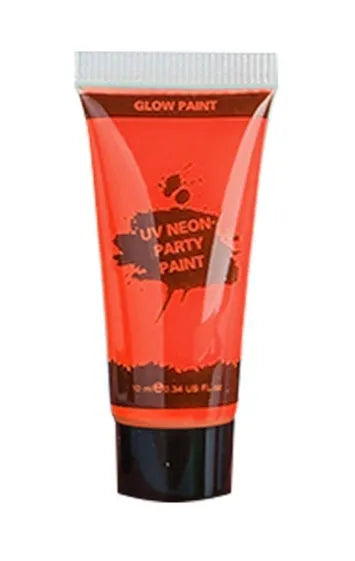25ml plastic hose bottle of neon face and body paint in vivid colour with safe non-toxic label