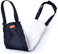 Adjustable dog hip support sling with nylon straps and soft lining for hind leg mobility assistance.