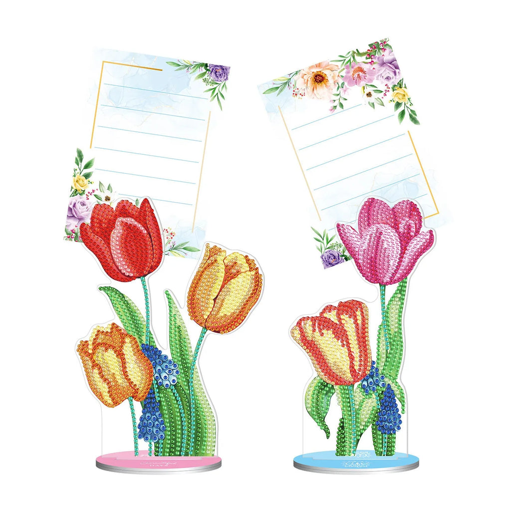 American-style handmade diamond painting desktop note clip decorative set with frameless construction