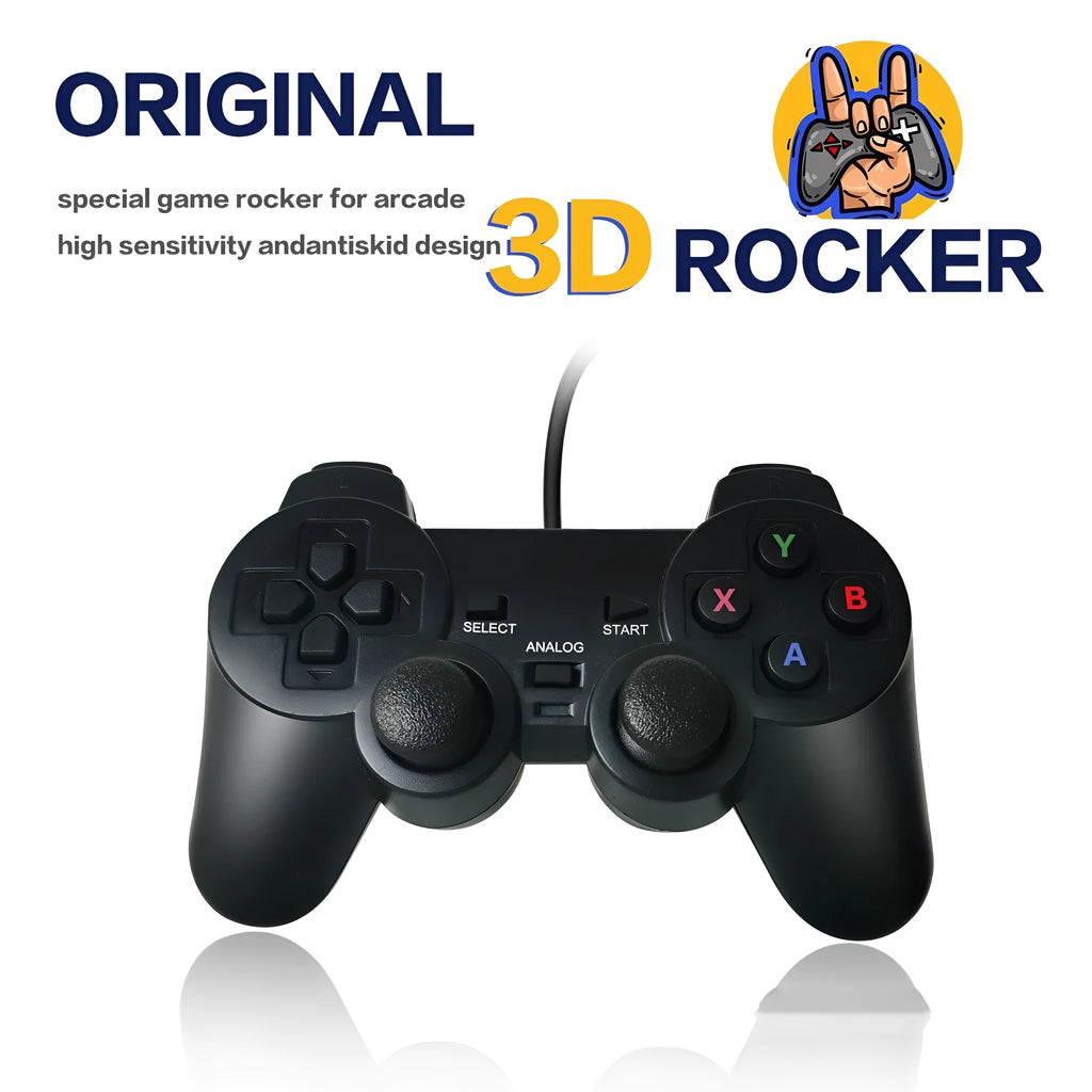 Super ConsoleX wired USB game controller with retro snes handle design