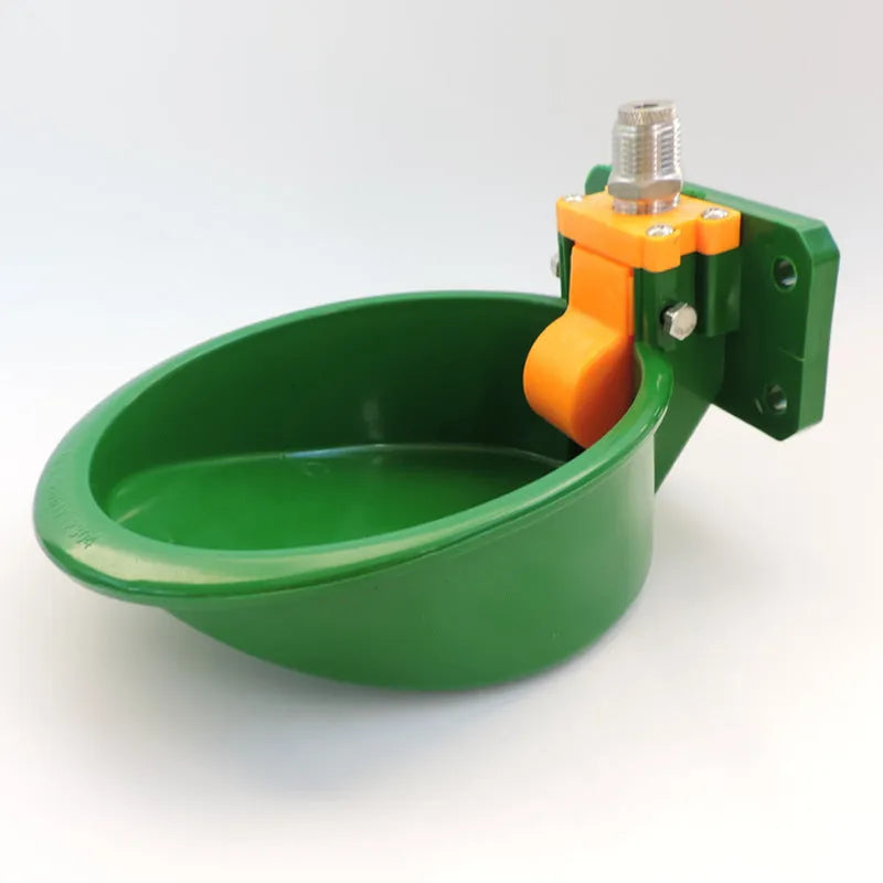 Green plastic automatic water nozzle drinking bowl for sheep farm use