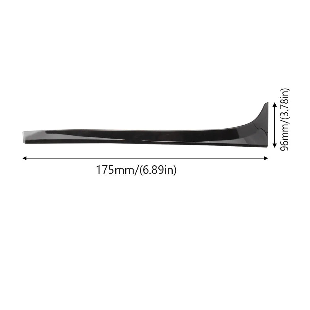 Glossy black ABS plastic rear window side spoiler wing for Volkswagen Golf 7 MK7 car.