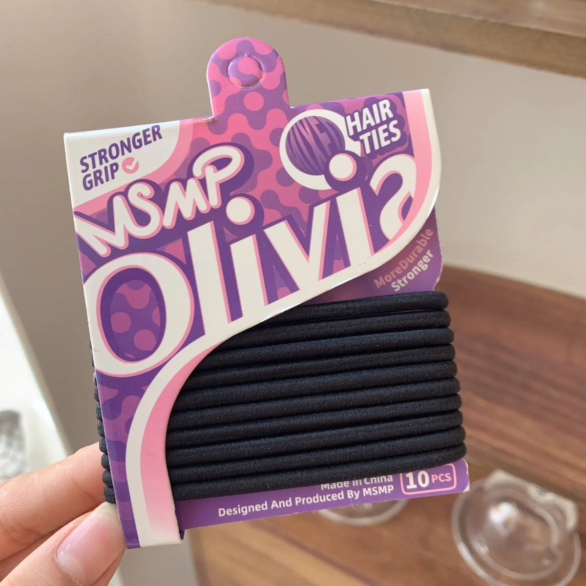 Candy colour elastic hair bands for painless hairstyling with braided design