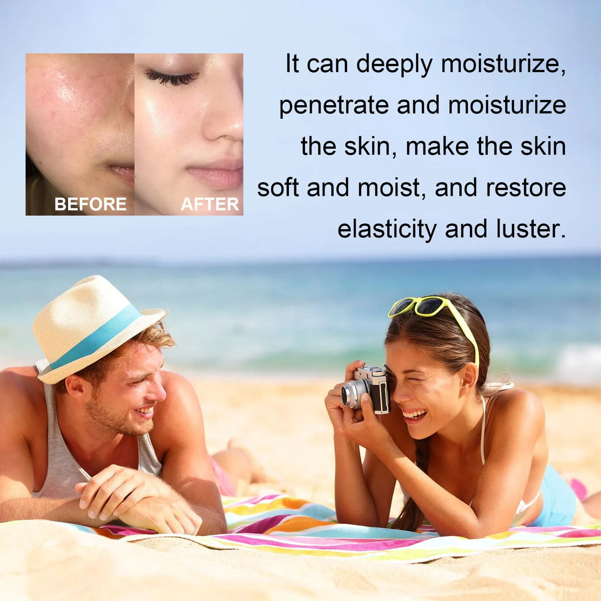 30g tube of moisturising protective lotion with UV isolation for universal skin types