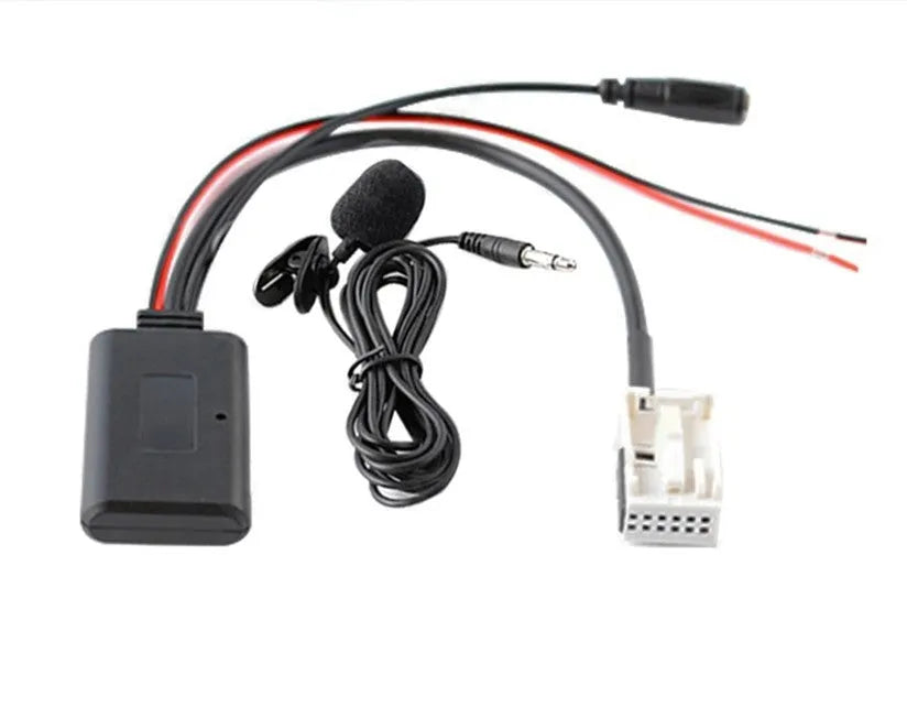 Car Bluetooth auxiliary audio adapter cable compatible with Citroen Peugeot RD4 stereo units