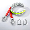 Steel nylon car off-road trailer towing rope with two hooks, available in 3 ton and 5 ton ratings and 3 to 7 metre lengths
