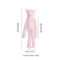 Plush dog toy with rattle paper sound feature in pink or yellow colour for large breed chewing