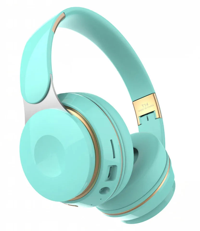 Foldable Bluetooth wireless earphones in multiple colours with head-mounted design