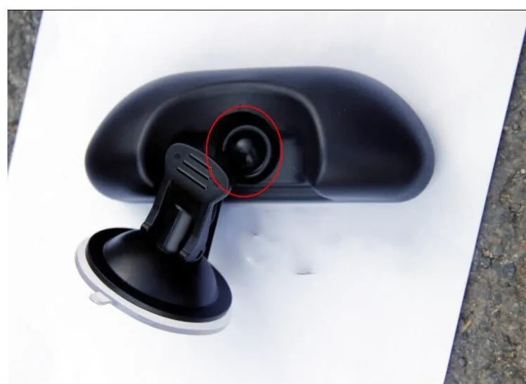 Large black car baby observation mirror with ABS frame, HD glass, and 360 degree rotating suction cup