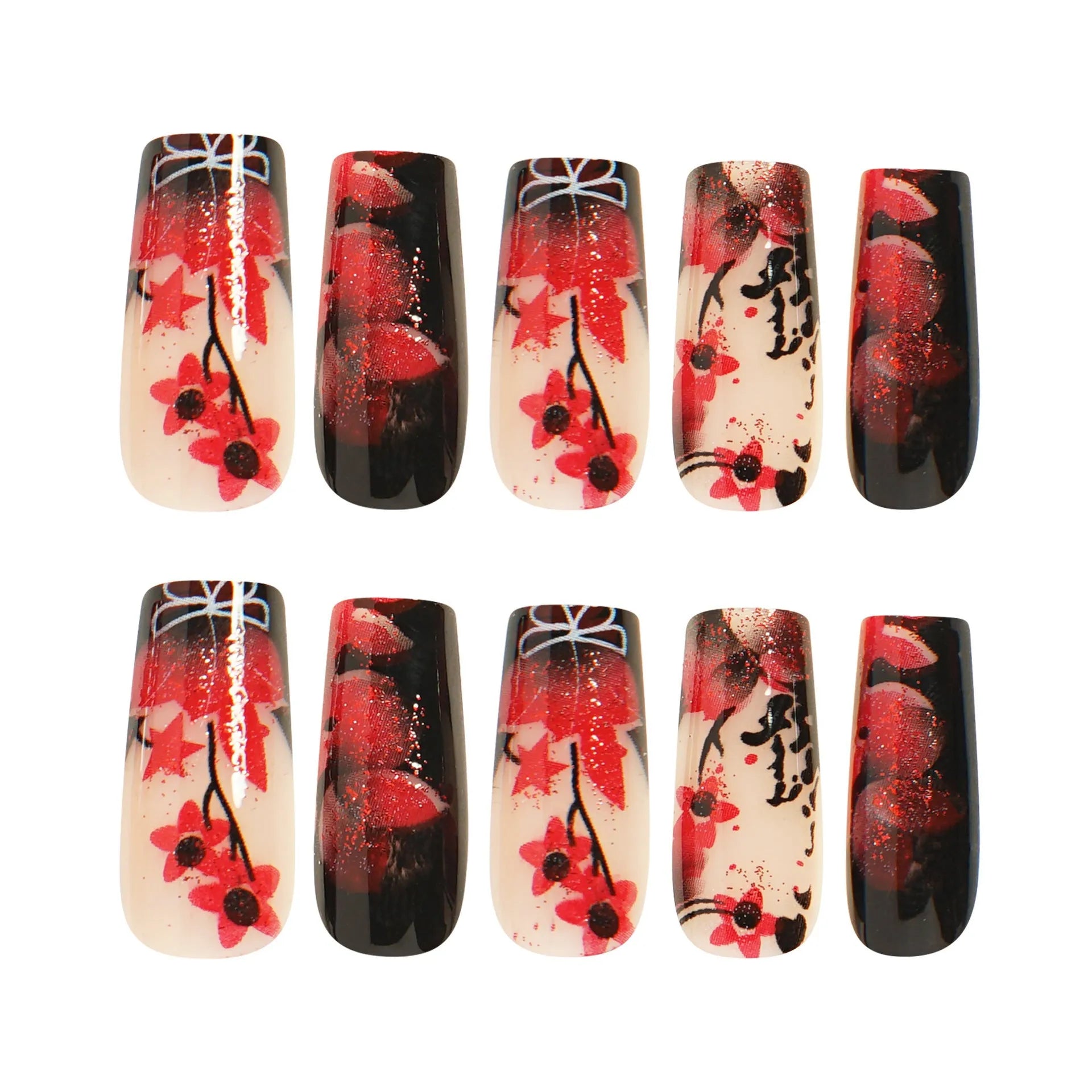 Reclaimed water pipe nail art stamping plates with wine red flower pattern and plastic wearable armour for ladies