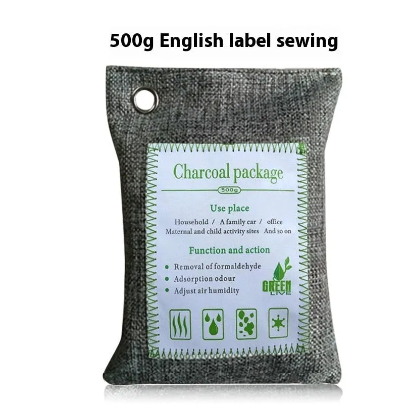 Bamboo charcoal air purification bags in three sizes for formaldehyde removal