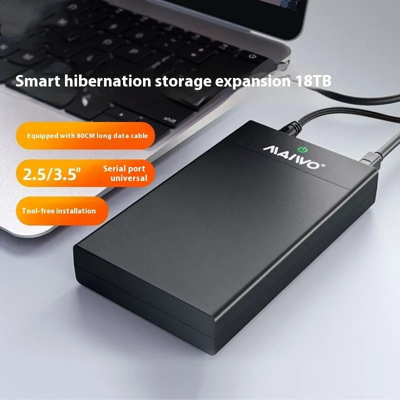 3.5 inch USB 3.0 SATA hard drive enclosure with ABS plastic case and power supply