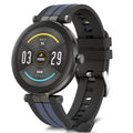 Smart watch with blood pressure and heart rate monitor on a silicone wrist strap, showing a 1.3-inch display.