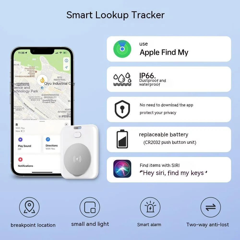 White ABS plastic pet tracking device for Apple iPhone compatibility