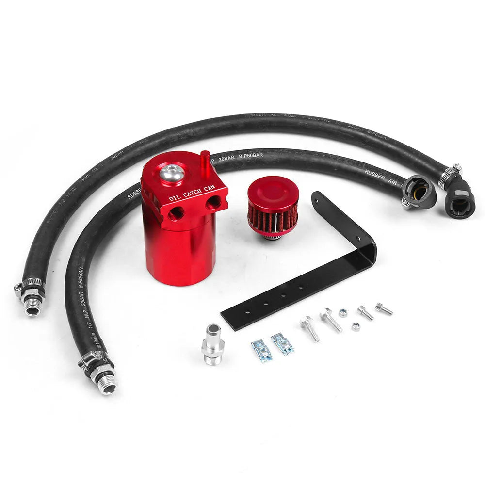 Aluminum alloy oil separator for Ford Expedition in black, blue, red, and silver colour options.