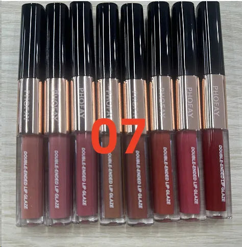C-L021 double-head non-stick cup lip gloss applicator with detachable cosmetic brushes