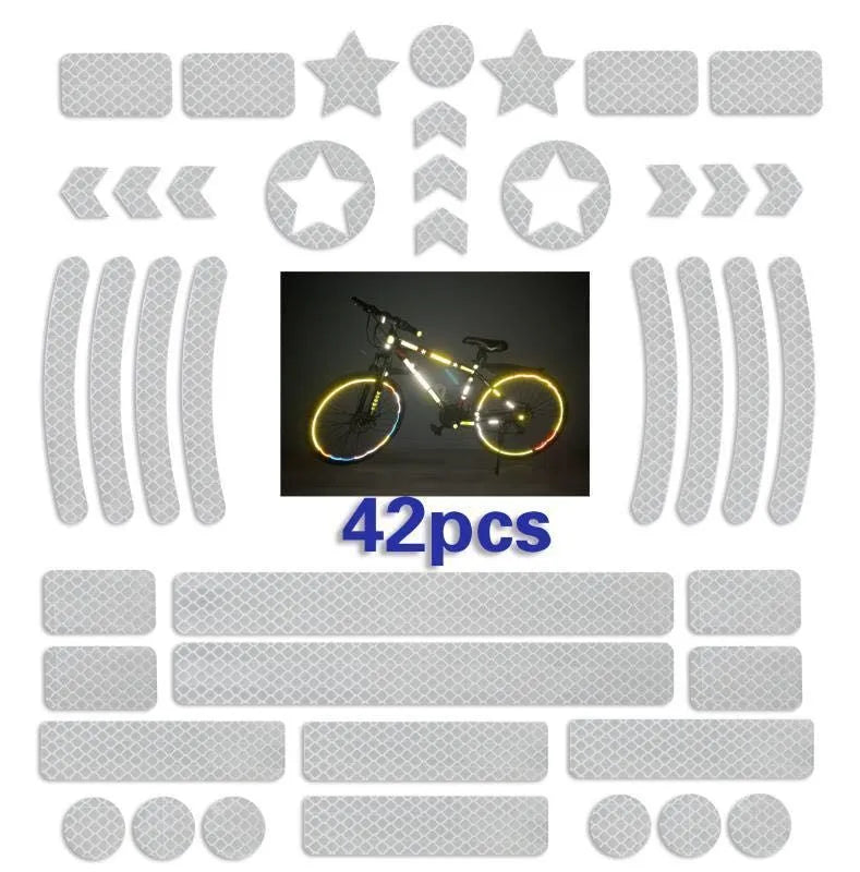 Bicycle reflective safety tape with grid pattern in four colour options