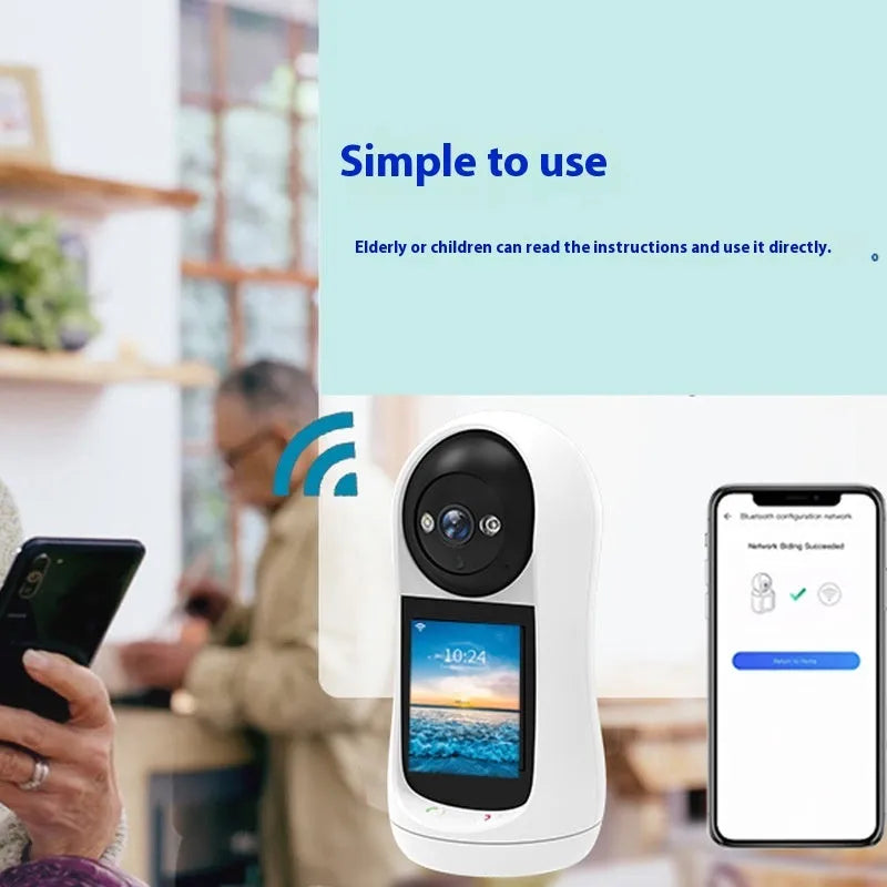 Bidirectional video call camera for indoor home use, 1 inch ball machine size, 2MP or 3MP options