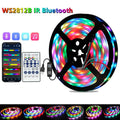 Magic colour 30m LED light strip with 5050 WS2812b beads, Bluetooth 28-key remote, for TV background and venue lighting