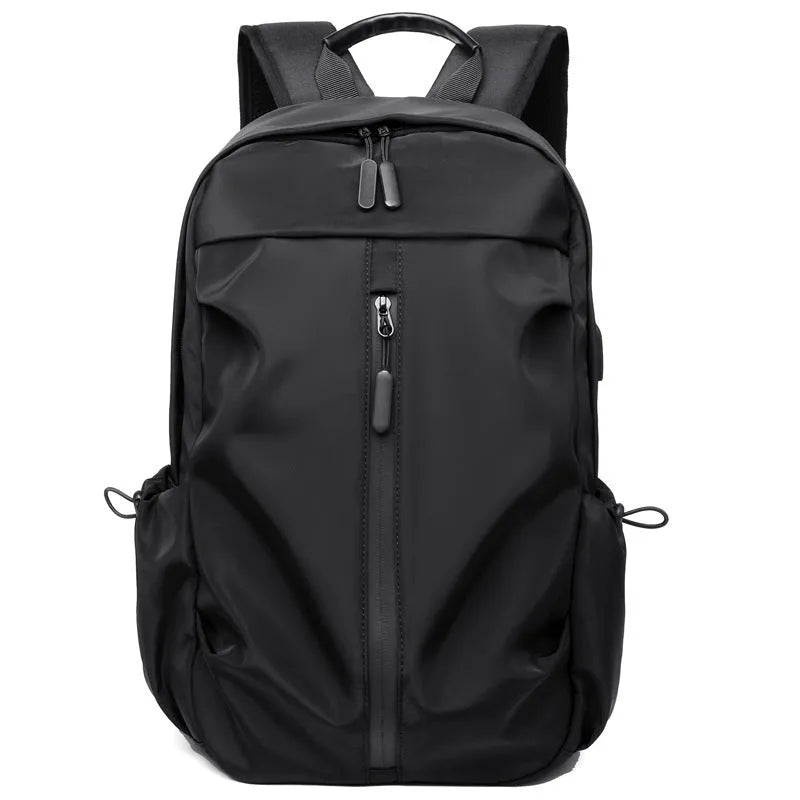 Men's business casual backpack in Oxford cloth with internal computer pocket, available in grey, 30.5x45cm