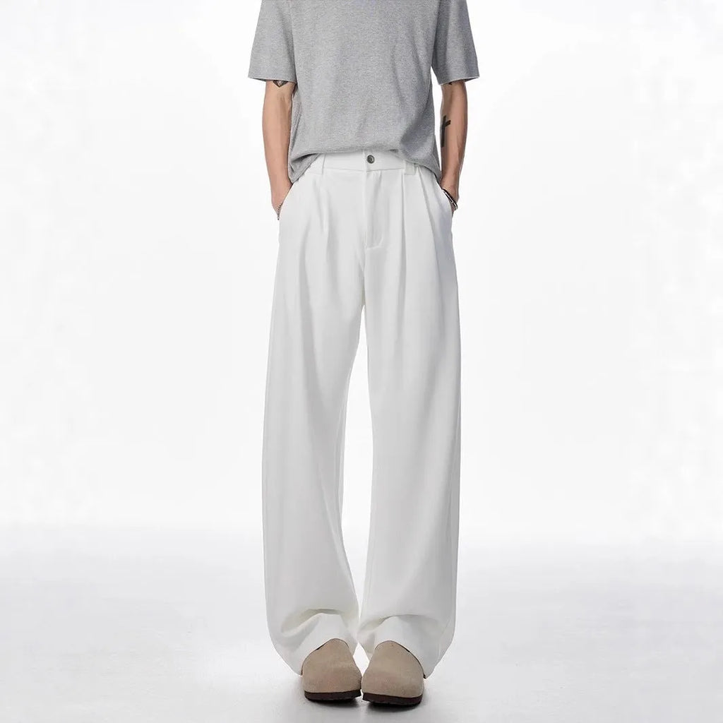 Men's drape leggings in black or white polyester with micro elasticity, sizes M to XXXL