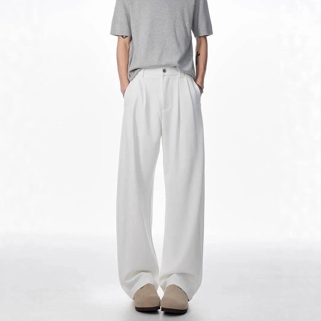 Men's drape leggings in black or white polyester with micro elasticity, sizes M to XXXL