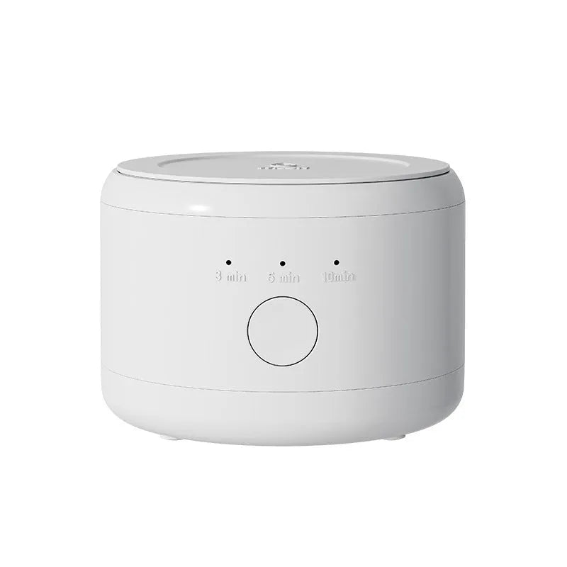 White ultrasonic tooth socket cleaning machine with 300ml tank and mechanical controls