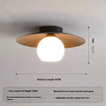 New Chinese style entrance ceiling lamp with 220V 5W bulb in black walnut or white log finish