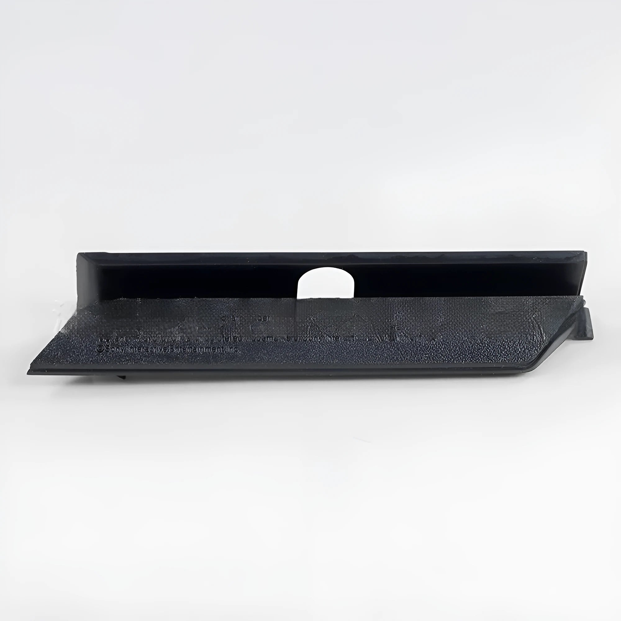 Black and white plastic hard drive bay blanking panel for 5.25 inch computer case slots