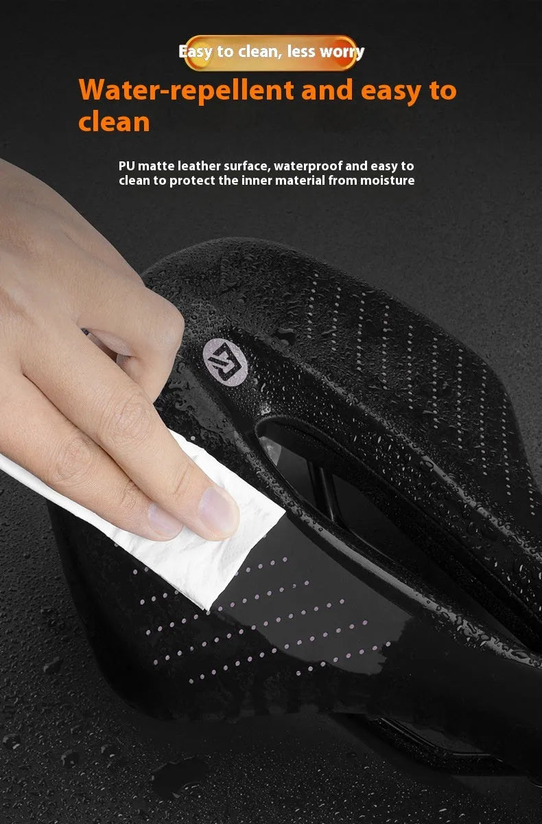M-size black and pink mountain bike seat cushion made from PU foam resin sponge material