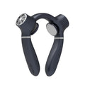 USB rechargeable large wind semiconductor cooling fan, hanging neck design, available in white, dark blue, and light green, size 187.5x181.5x52.5mm