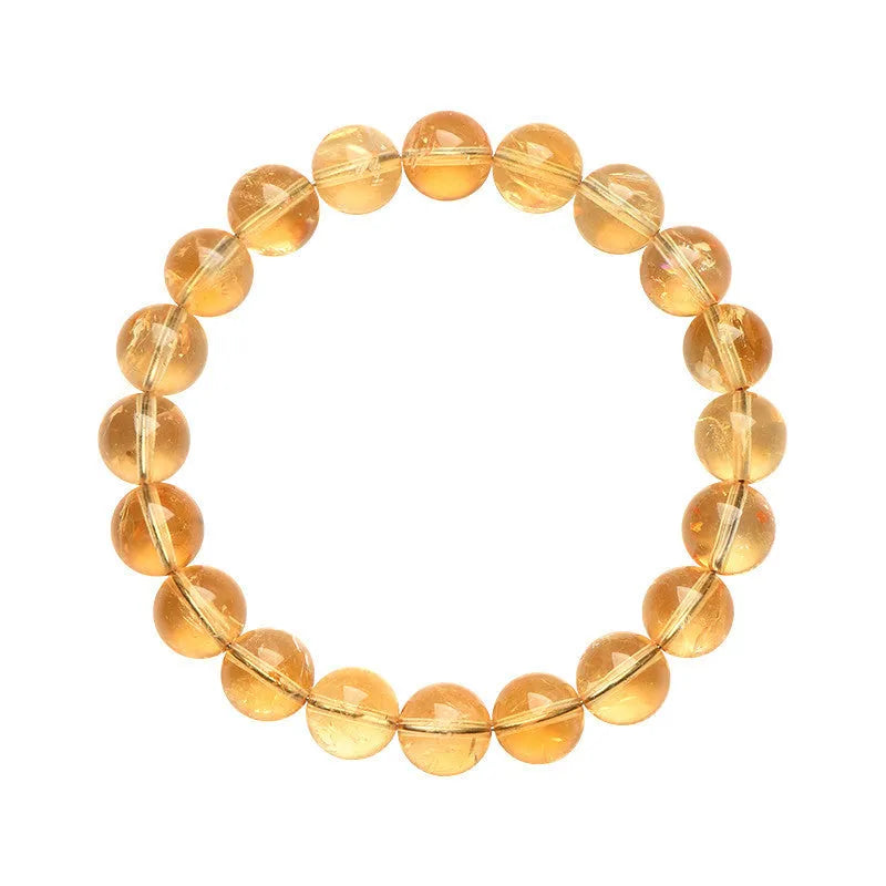 Natural yellow citrine gemstone bracelet in Asestelle design, showing single and multiple strand options.