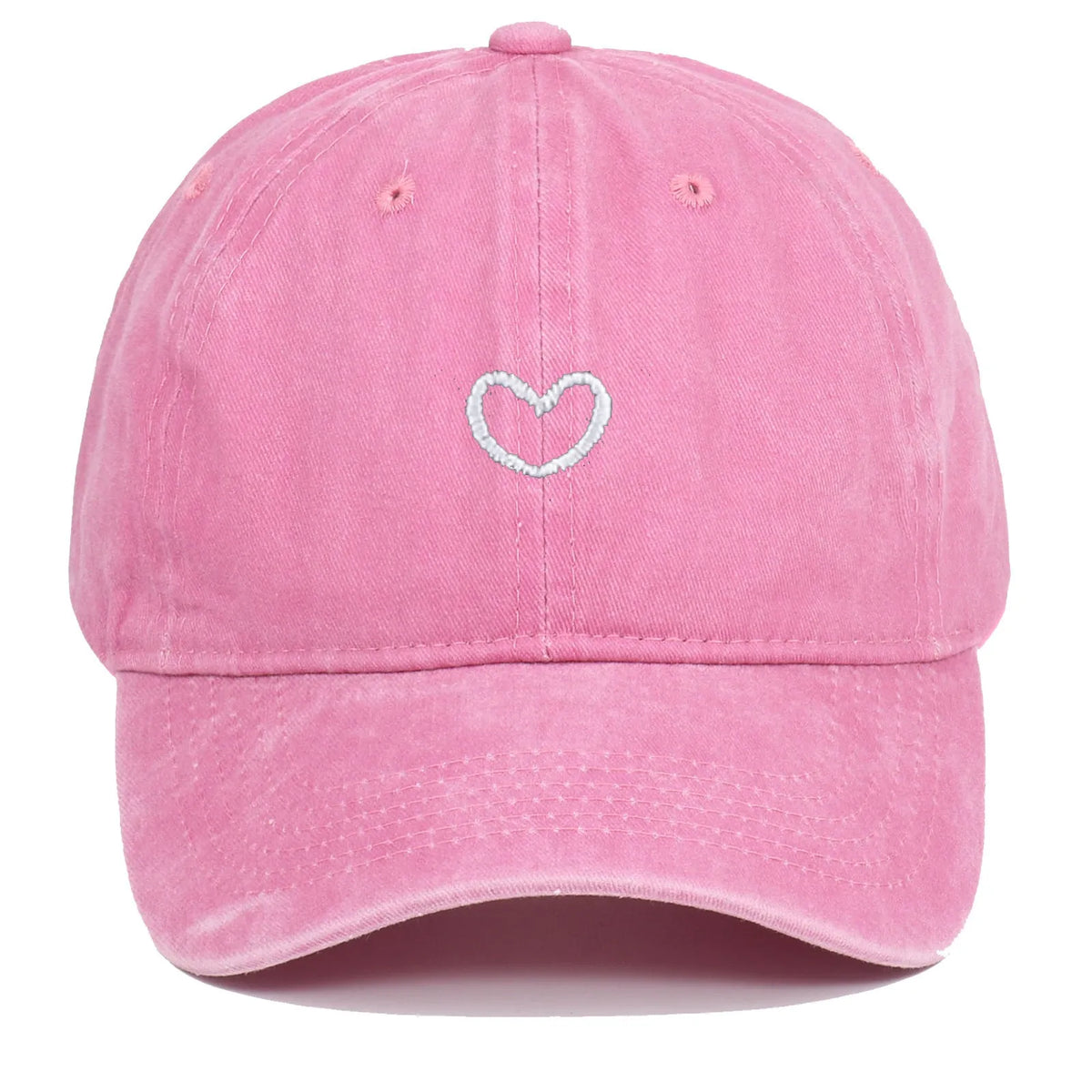 Cotton baseball cap with embroidered design and adjustable sizing in multiple colour options