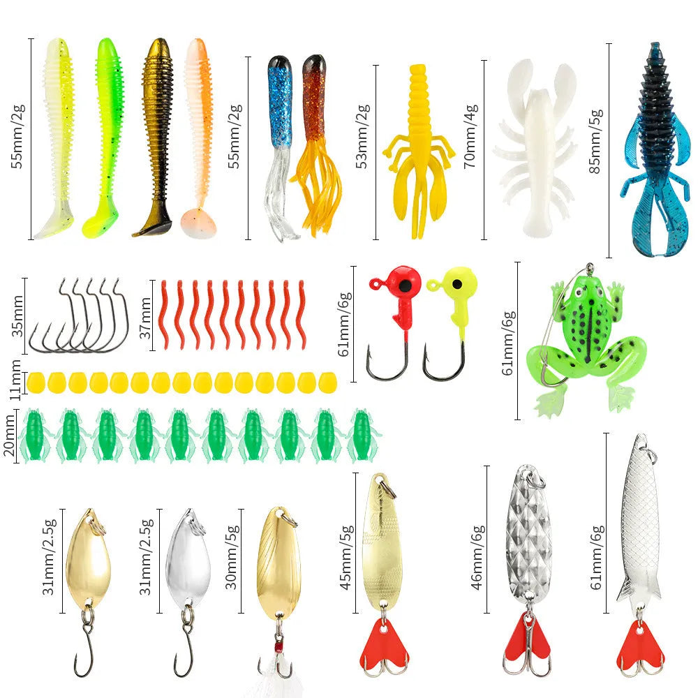 24-piece Christmas Mino Bog fishing blind box set with metal components and mystery toy figures