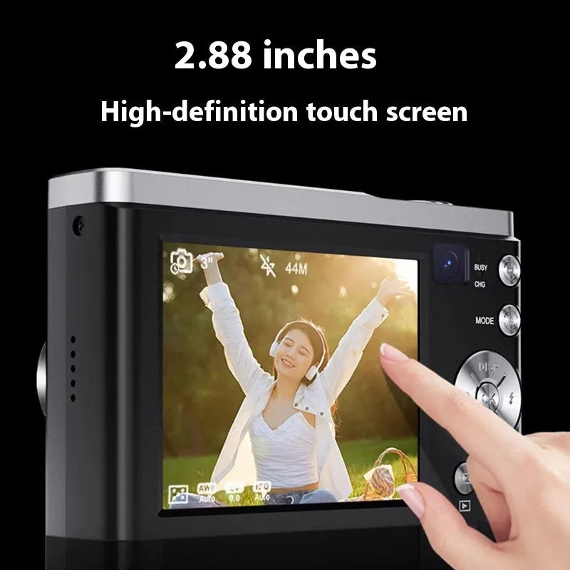 5K HD digital camera with optical zoom, anti-shake, in black, with Full HD screen